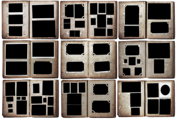 Vintage Photo Album Empty Layout Design