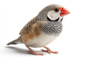 Obraz premium zebra finch exotic bird isolated on white background
