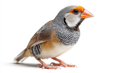 Obraz premium zebra finch exotic bird isolated on white background