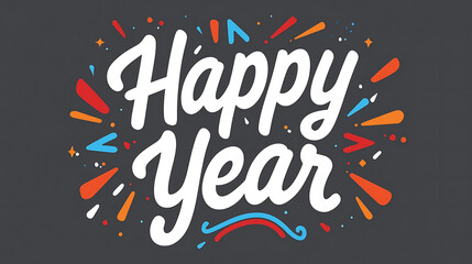 Celebrate Happy New Year with colorful design