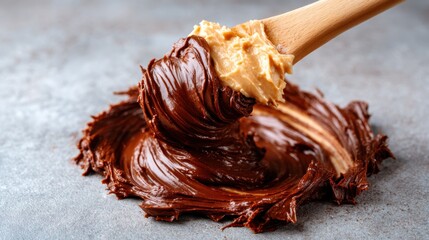 A rich, creamy blend of chocolate and peanut butter captures the indulgent essence of sweets, inviting flavor-packed moments and delightful culinary experiences.