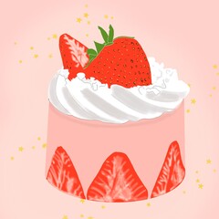 딸기케이크 별 