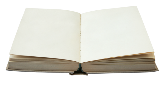 Blank Pages in an Open Book