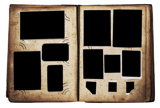 Vintage Photo Album with Blank Spaces - Powered by Adobe