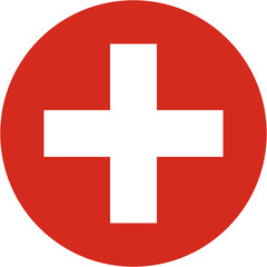Switzerland flag button icon vector illustration 