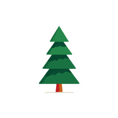 Cute_Simple_flat_2D_icon_mini_table_Christmas_tree_isolated_Christmas set collection