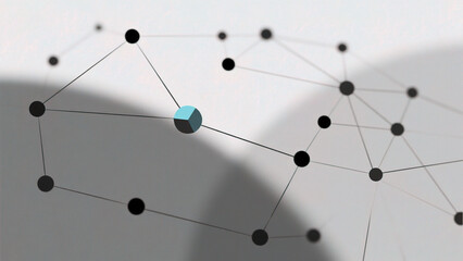 Abstract network of connected nodes