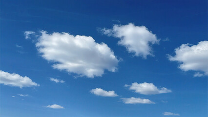 Obraz premium Blue sky with white clouds