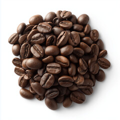 roasted coffee beans close-up, aromatic espresso beans