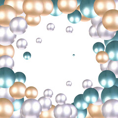 3d render, pastel candy balls, abstract background, pearls, beads assortment. eps 10