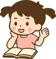 Kid writing in a Book