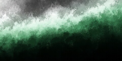Obraz premium Abstract layered background features a blend of dark green, light green, white, and shades of gray in textured strokes