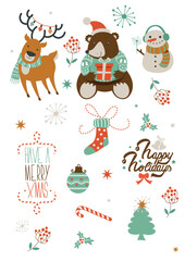 Ultimate Christmas and New Year Vector Icon, Character, Badge, and Photo Prop Collection
