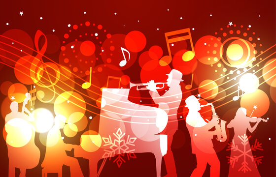 concerto di natale, grafica, sfondo, musica, natale, spettacolo, concerto, concerto natalizio	
