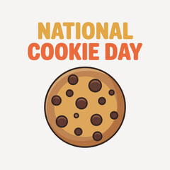 Fototapeta premium National Cookie Day Chocolate Chip Cookie Illustration