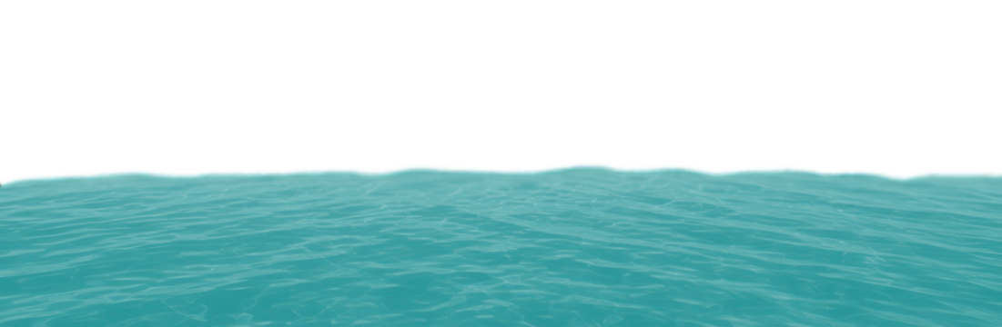 Realistic ocean water surface, detailed turquoise ripples and soft waves transparent png for marine illustration - Powered by Adobe