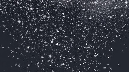 Obraz premium Soft snowflakes fall gently against a dark background, transforming the scene into a winter wonderland. The serene ambiance captures the beauty of the season