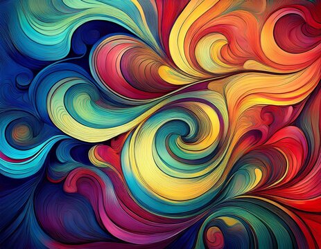 abstract colorful swirls background texture - Powered by Adobe