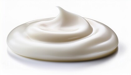 creamy dollop of white cream or moisturizer isolated on white background
