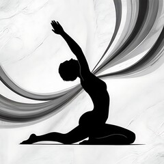 black and white image of a woman