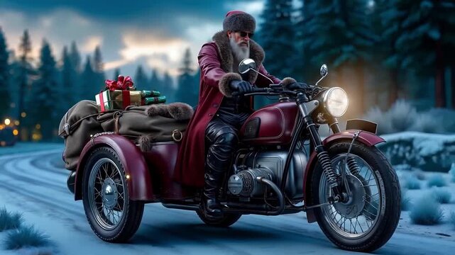 A man riding a motorcycle with a sidecar on the back of it