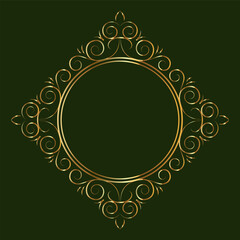 Elegant calligraphic decorative frame elements