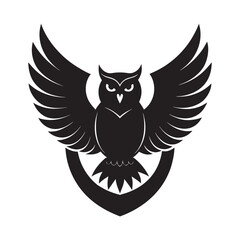 Guardian Owl Lunar Symbol Mystic Illustration