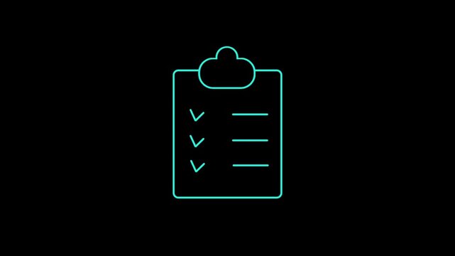 Outline Animation graphic of a checklist or to-do list for task and workflow management.