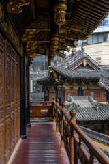 Obraz premium Chongqing’s Louhan Temple which features remarkably architectural design, in China