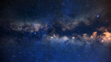 Fototapeta premium Milky way stars and constellations with a galaxy background.