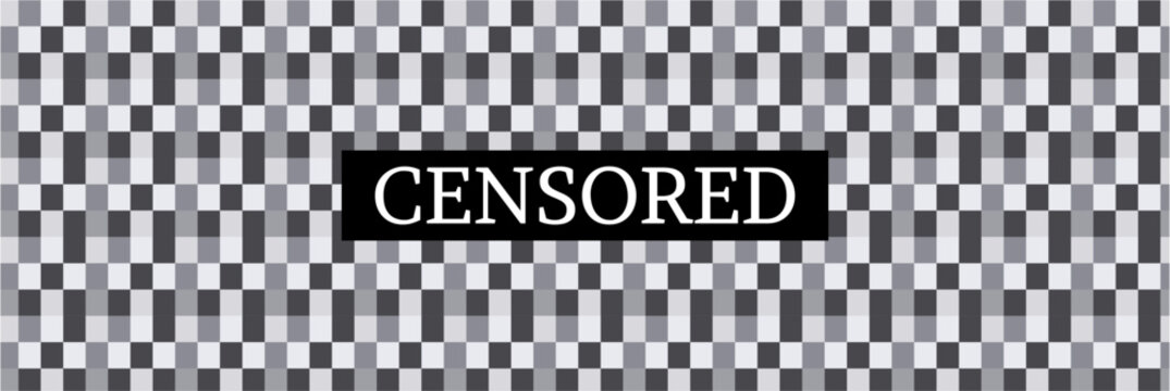 Censorship pixelated effect. Blurred pixels effect for adult and sensitive content.