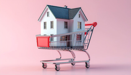 Dream home in your shopping cart now, imagining future homeownership, affordable housing solutions, buy your dream home now, real estate investment