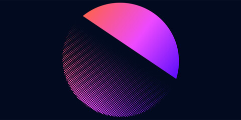 Vector 80s Retro Style Striped Shape. Minimalism Art Illustration