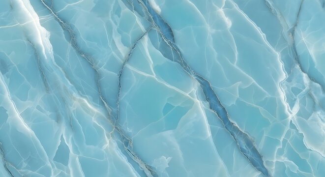 Abstract light blue marble texture with veins for background design