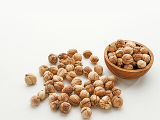 Best cardamom, Siam Cardamom or Kapulaga isolated on white background. Dried seeds, dried herb spice.
