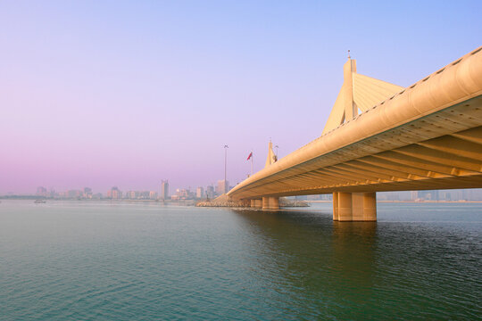  Sheikh Isa bin Salman Causeway, a causeway that connects the capital city of Manama with Muharraq Island in Bahrain.
