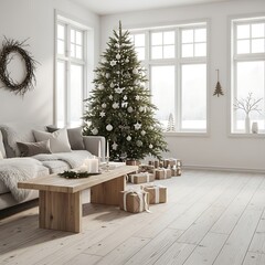 modern living room with fireplace