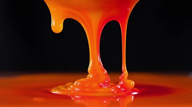 River of liquid metal flows across a rusted landscape with molten wax flow; dripping effect; effect Molten Wax Flow style featuring molten wax, flowing liquid, hot material, abstract motion