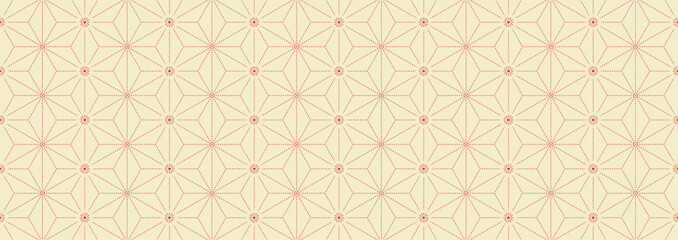 Soft Beige Geometric Floral Hexagon Pattern Background.