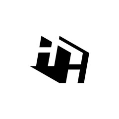 HH Negative Space Monogram Logo – Modern Minimal Lettermark Design