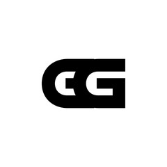GG Negative Space Monogram Logo – Modern Minimal Lettermark Design