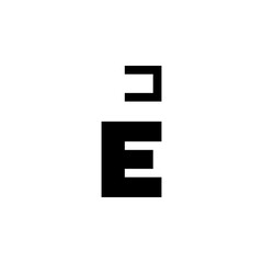 EE Negative Space Monogram Logo – Modern Minimal Lettermark Design