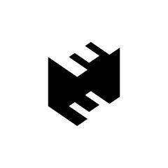 EE Negative Space Monogram Logo – Modern Minimal Lettermark Design