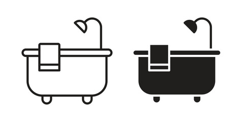 Bathroom icon silhouette abstract design. vector clipart designs