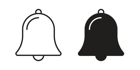 Bell icon silhouette abstract design. vector clipart designs