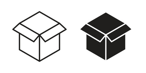 Box icon silhouette abstract design. vector clipart designs