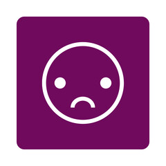 Obraz premium Sad face emoji icon isolated on transparent background