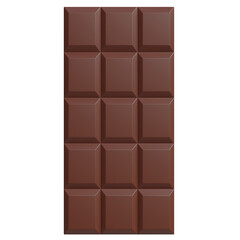Chocolate bar mockup featuring classic design with square segments for packaging or promotional use