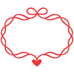 Coquette Valentine Frame Border PNG