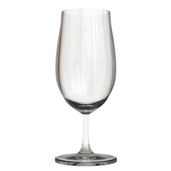 Clear glass stemware suitable for various beverages, featuring a sleek design for elegant dining occasions